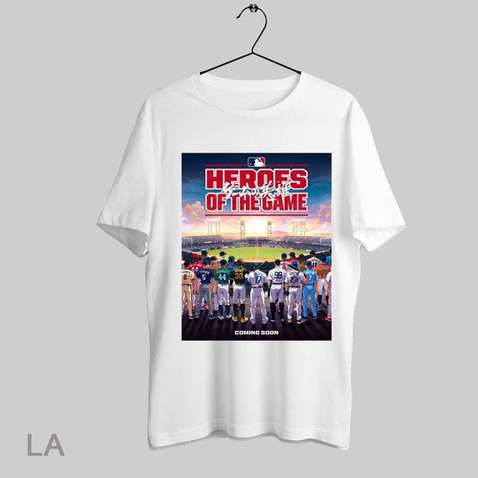 Top Poster Mlb Heroes Of The Game Coming Soon Jose Ramirez Elly De La Cruz Jose Altuve And Jackson Chourio T Shirt Sweatshirt Hoodie Shirt