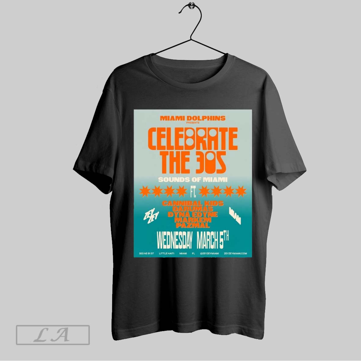 Top Poster Miami Dolphins Presents Celebrate The 305 Sounds Of Miami Cannibal Kids Darumas March 5th 2025 T Shirt Sweatshirt Hoodie Shirt