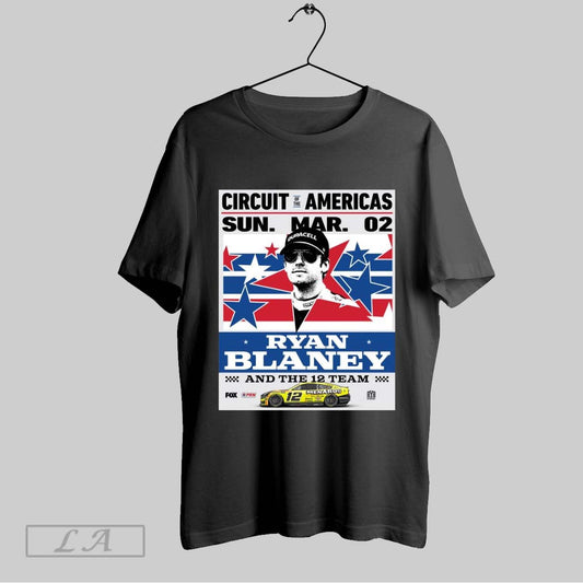 Top Poster Nascar Ryan Blaney And The 12 Team Circuit Of The Americas Sunday March 02 2025 Tour Road Course T Shirt Sweatshirt Hoodie Shirt