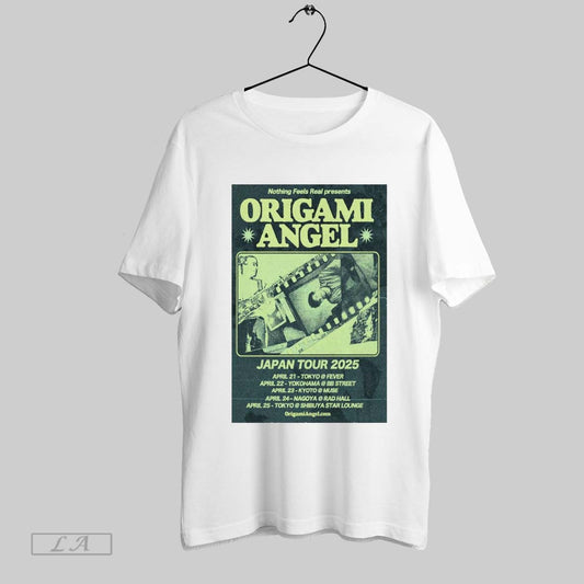 Top Poster Nothing Feels Real Presents Origami Angel Japan Tour 2025 Apr 21 Tokyo Fever Apr 22 Yokohama Bb Street T Shirt Sweatshirt Hoodie Shirt