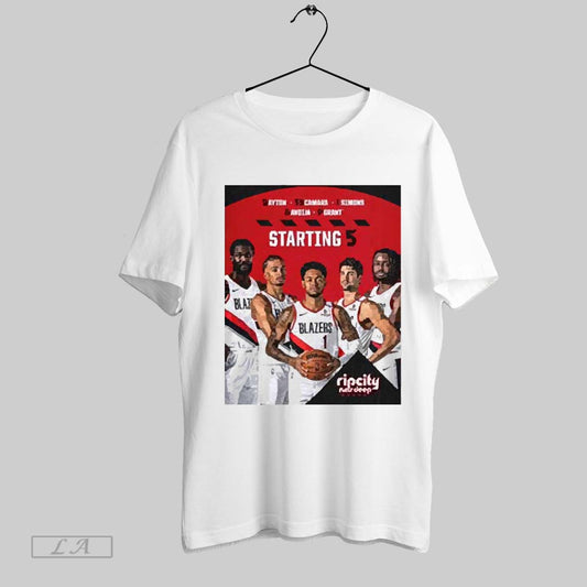 Top Poster Portland Trail Blazers Starting 5 Ripcity Runs Deep Players 2025 T Shirt Sweatshirt Hoodie Shirt