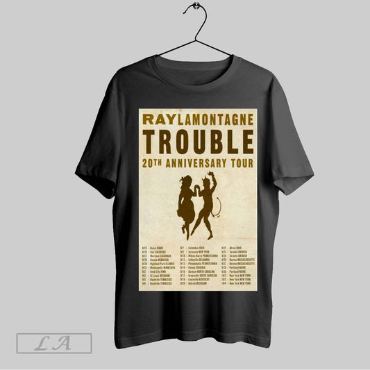 Top Poster Ray Lamontagne Trouble 20th Anniversary Tour 8 23 Boise Idaho 8 26 Vail Colorado 8 27 Morrison Colorado T Shirt Sweatshirt Tee Shirt
