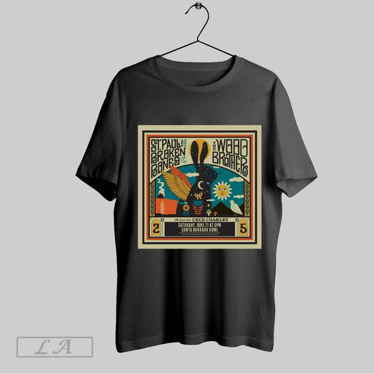 Top Poster St Paul The Broken Bones The Wood Brothers Cece Coakley Sat June 21 2025 Santa Barbara Bowl T Shirt Sweatshirt Hoodie Shirt