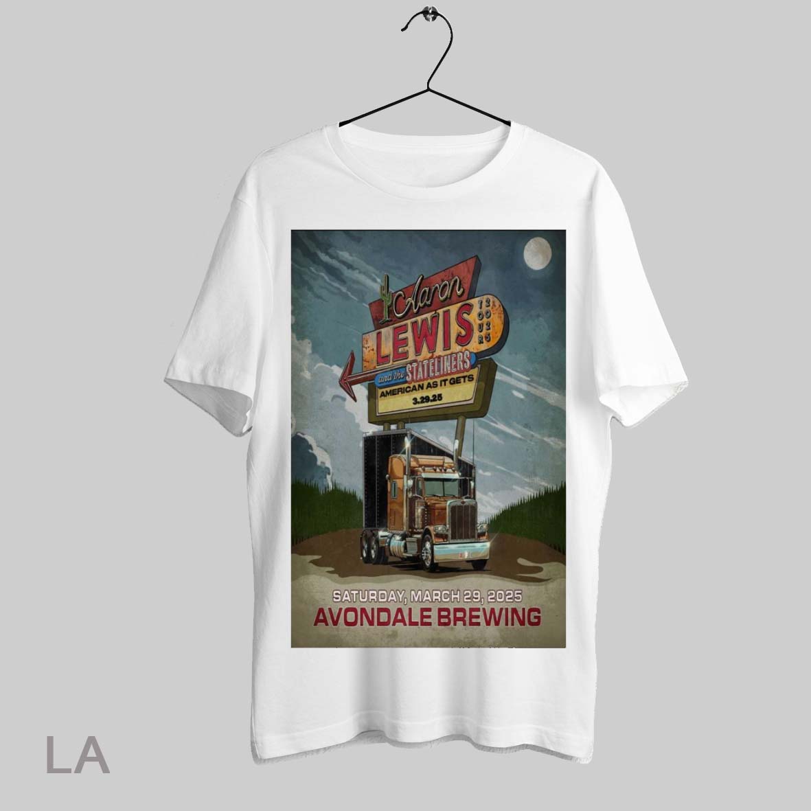 Top Poster The Aaron Lewis And The Stateliners American As It Gets Avondale Brewing Company In Birmingham Al Mar 29 2025 Shirt