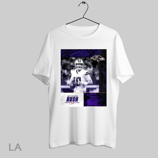Top Poster Welcome To Baltimore Ravens Football Nfl Have Signed Qb Cooper Rush Signature T Shirt Sweatshirt Hoodie Shirt