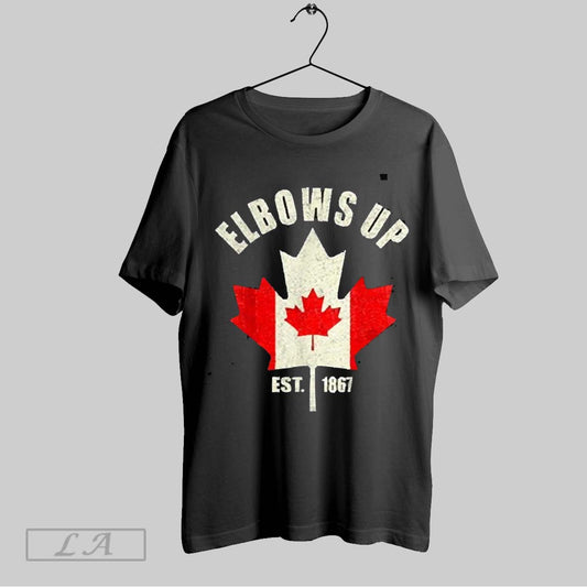 Top Proud Canadian Strong Elbows Up Canada Est 1867 2025 T Shirt Sweatshirt Hoodie Shirt