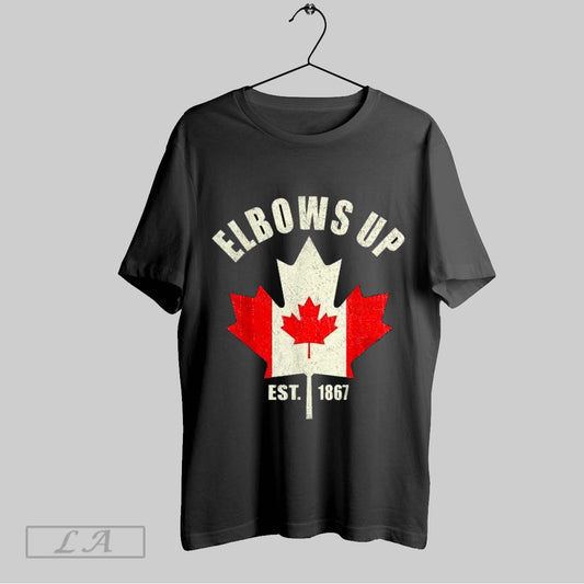 Top Proud Canadian Strong Elbows Up Canada Est 1867 T Shirt Sweatshirt Hoodie Shirt