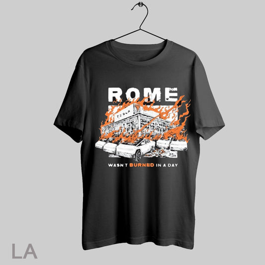 Top Punk With A Camera Rome Wasnt Burned In A Day Diablo Macabre Painting T Shirt Sweatshirt Hoodie Shirt