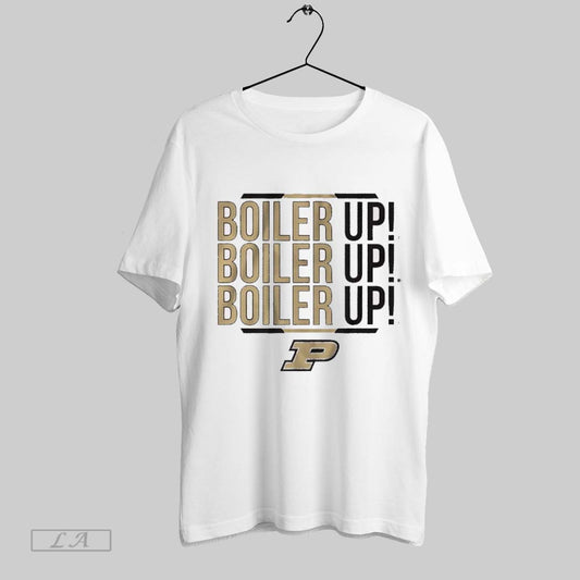 Top Purdue Boilermakers Team Chant Boiler Up Boiler Up Boiler Up Ncaa 2025 T Shirt Sweatshirt Hoodie Shirt