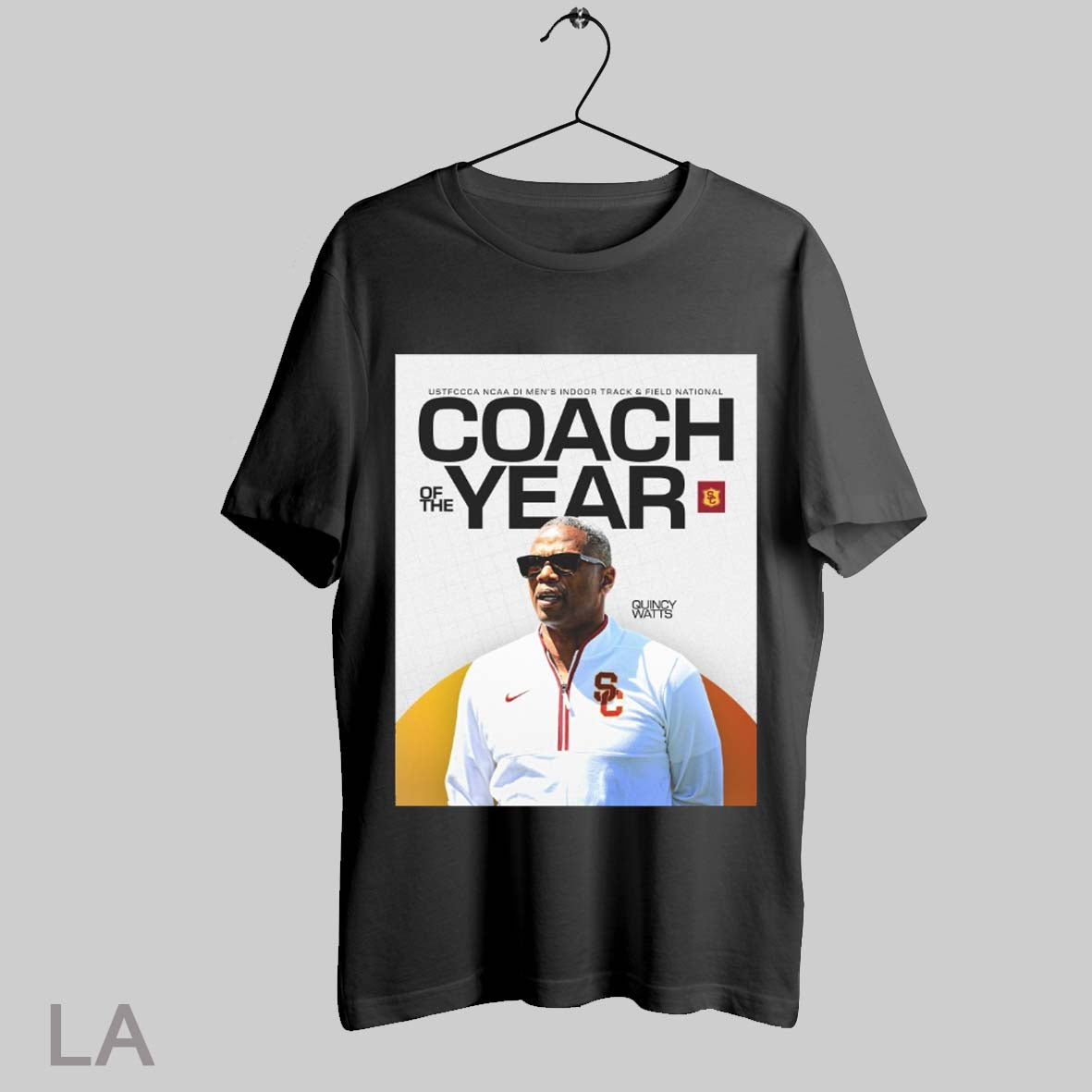 Top Quincy Watts Ustfccca Ncaa Di Mens Indoor Track And Field National Coach Of The Year Poster T Shirt Sweatshirt Hoodie Shirt