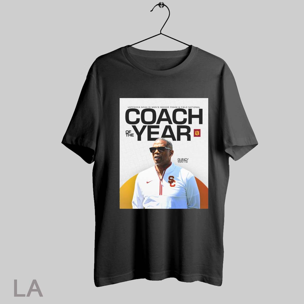 Top Quincy Watts Has Been Named The Ustfccca Ncaa Di Mens Indoor Track Field National Coach Of The Year T Shirt Sweatshirt Hoodie Shirt