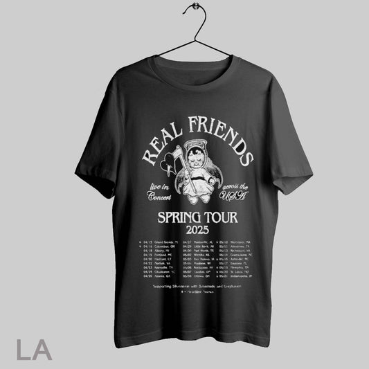 Top Real Friends Live In Concert Across The Usa Spring 2025 Tour T Shirt Sweatshirt Hoodie Shirt