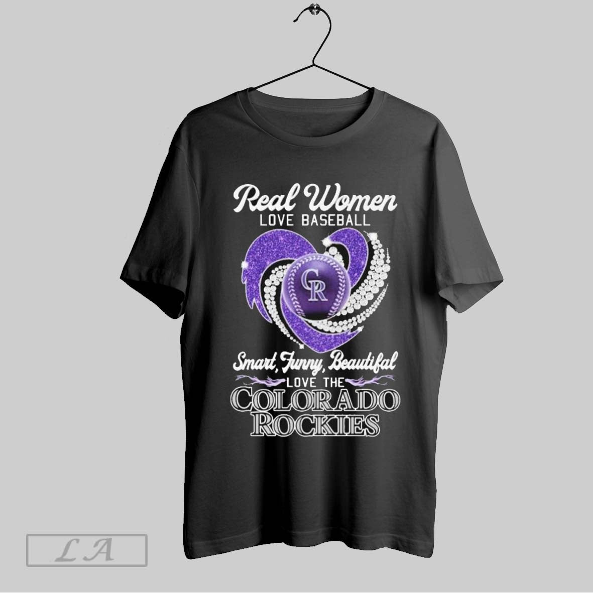 Top Real Women Love Baseball Smart Funny Beautiful Love The Colorado Rockies Heart Diamond T Shirt Sweatshirt Hoodie Shirt
