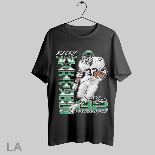 Top Ricky Watters Philadelphia Eagles Nfl Football Player Outline Name Signature Retro T Shirt Sweatshirt Hoodie Shirt