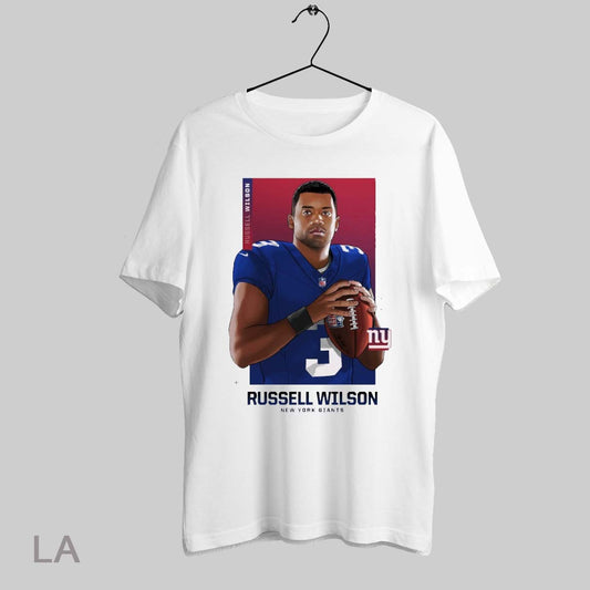 Top Russell Wilson New York Giants Football Nfl Russ In The Big Painting T Shirt Sweatshirt Hoodie Shirt