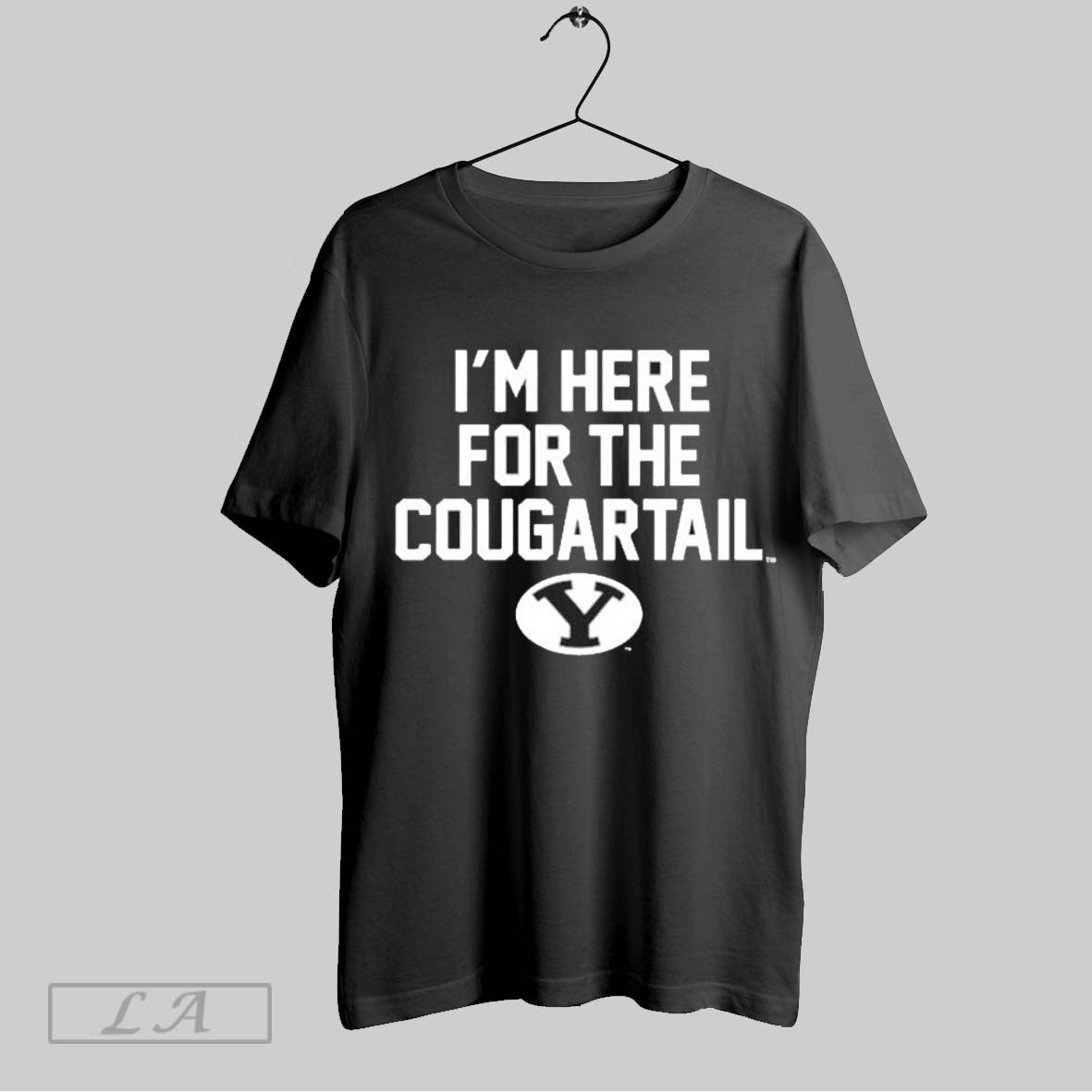 Top Ryan Smith Wearing Im Here For The Cougar Tails Byu Cougars T Shirt Sweatshirt Hoodie Shirt