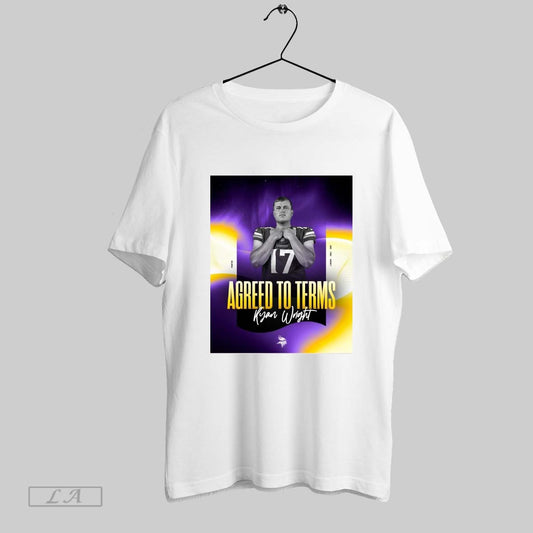 Top Ryan Wright Will Be Back Ryan Agreed To Terms Minnesota Vikings Football Nfl 2025 Poster T Shirt Sweatshirt Hoodie Shirt