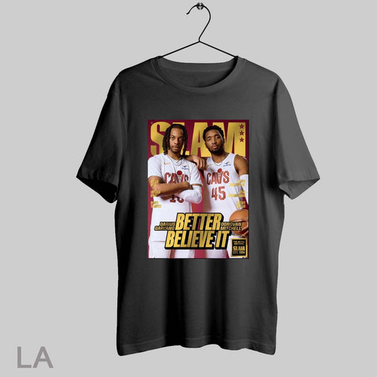 Top Slam 255 Gold Donovan Mitchell And Darius Garland Better Believe It Poster T Shirt Sweatshirt Hoodie Shirt