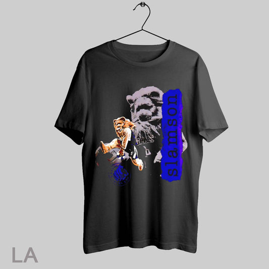 Top Samson Sacramento Kings Mascot Dunking Action Retro Sports Fan T Shirt Sweatshirt Hoodie Shirt