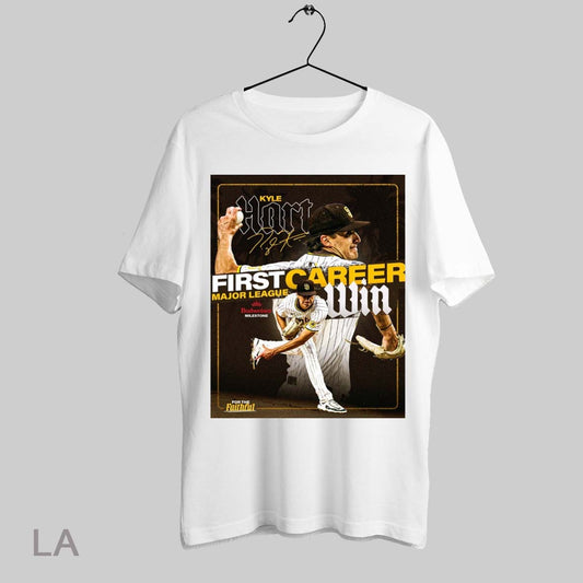 Top San Diego Padres Kyle Hart First Career Major League Win For The Faithful Signatures Poster T Shirt Sweatshirt Hoodie Shirt