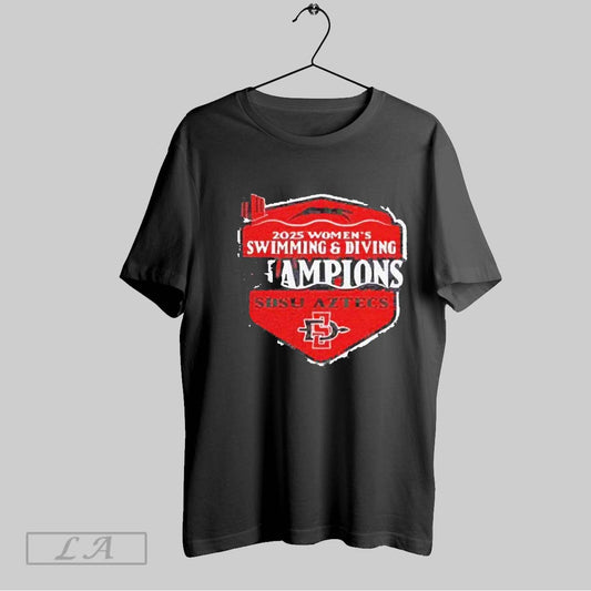 Top San Diego State Aztecs 2025 Womens Swimming And Diving Champion T Shirt Sweatshirt Hoodie Shirt