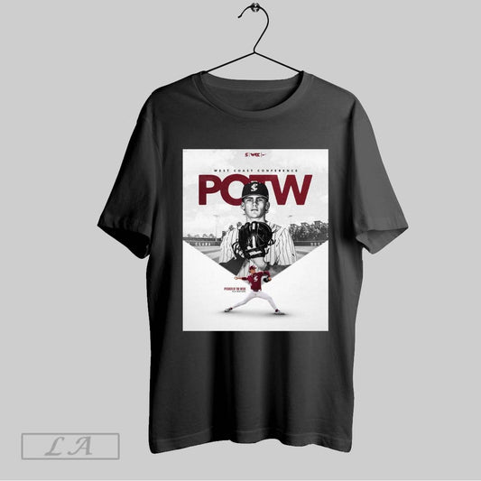 Top Santa Clara Broncos Baseball Max Bayles West Coast Conference Potw Pitcher Of The Week Poster T Shirt