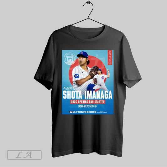Top Shota Imanaga Chicago Cubs Mlb Opening Day Starter Mlb Tokyo Series 2025 Poster T Shirt
