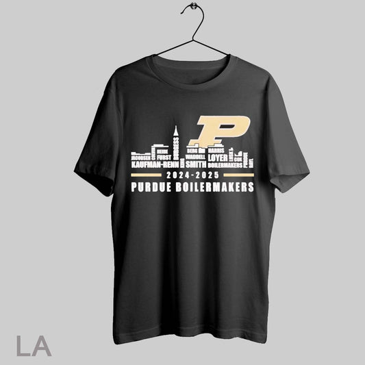 Top Skyline 2024 2025 Purdue Boilermakers Players Name T Shirt Sweatshirt Hoodie Shirt