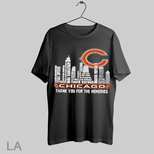 Top Skyline Chicago Bears Thank You For The Memories T Shirt Sweatshirt Hoodie Shirt