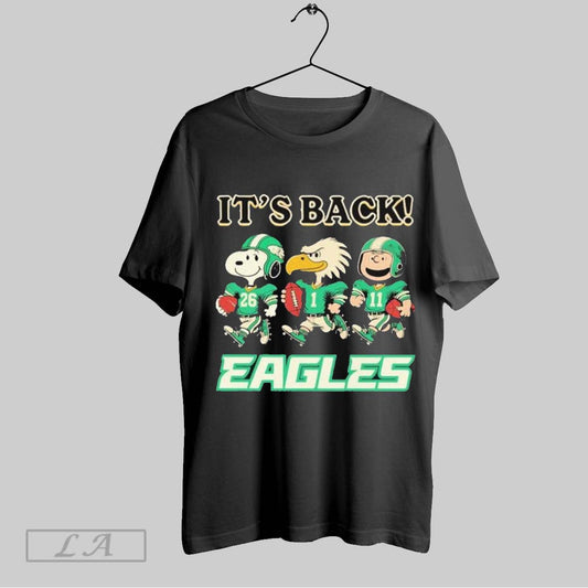 Top Snoopy And Charlie Brown Its Back Philadelphia Eagles X The Peanuts Mascot T Shirt Sweatshirt Hoodie Shirt