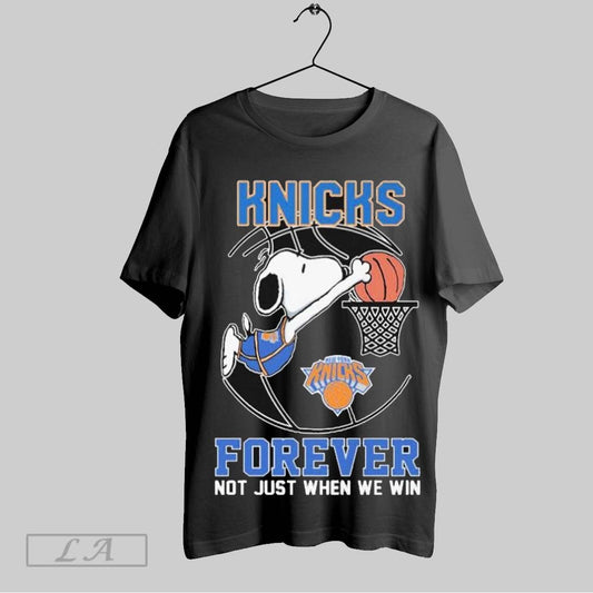 Top Snoopy Dunk New York Knicks Forever Not Just When We Win T Shirt Sweatshirt Hoodie Shirt
