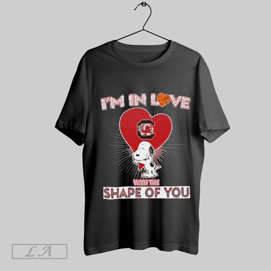 Top Snoopy Im In Love With The Shape Of You South Carolina Gamecocks Basketball 2025 T Shirt Sweatshirt Hoodie Shirt