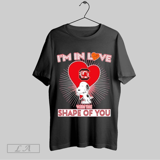 Top Snoopy Im In Love With The Shape Of You South Carolina Gamecocks Basketball T Shirt Sweatshirt Hoodie Shirt