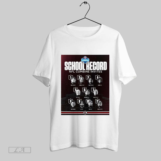 Top South Carolina Gamecocks Football School Record 2025 Nfl Scouting Combine Invites Nick Emmanwori Odonnell Fortune Poster T Shirt