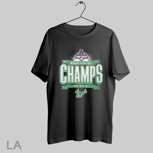 Top South Florida Bulls Womens Basketball Aac Champs 2025 T Shirt Sweatshirt Hoodie Shirt