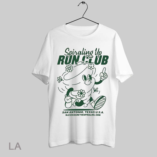 Top Spiraling Up Run Club San Antonio Texas Usa Blessedarethespiraling Com Painting T Shirt Sweatshirt Hoodie Shirt