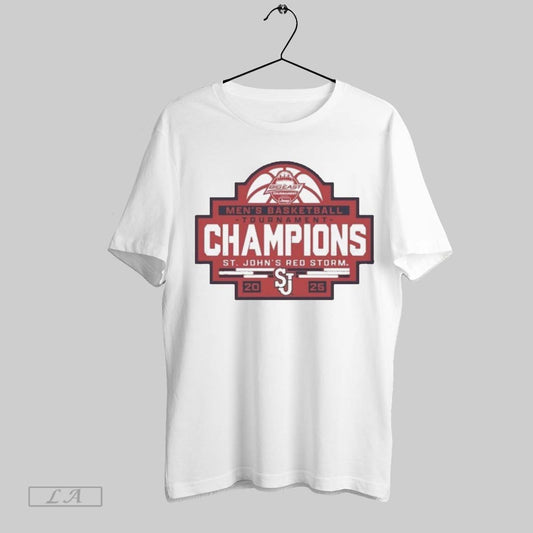 Top St Johns Red Storm Big East Mens Basketball Conference Tournament Champions 2025 T Shirt Sweatshirt Hoodie Shirt