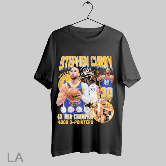 Top Stephen Curry Golden State Warriors 4x Nba Champions 4000 3 Pointers Night Night Signature T Shirt Sweatshirt Hoodie Shirt
