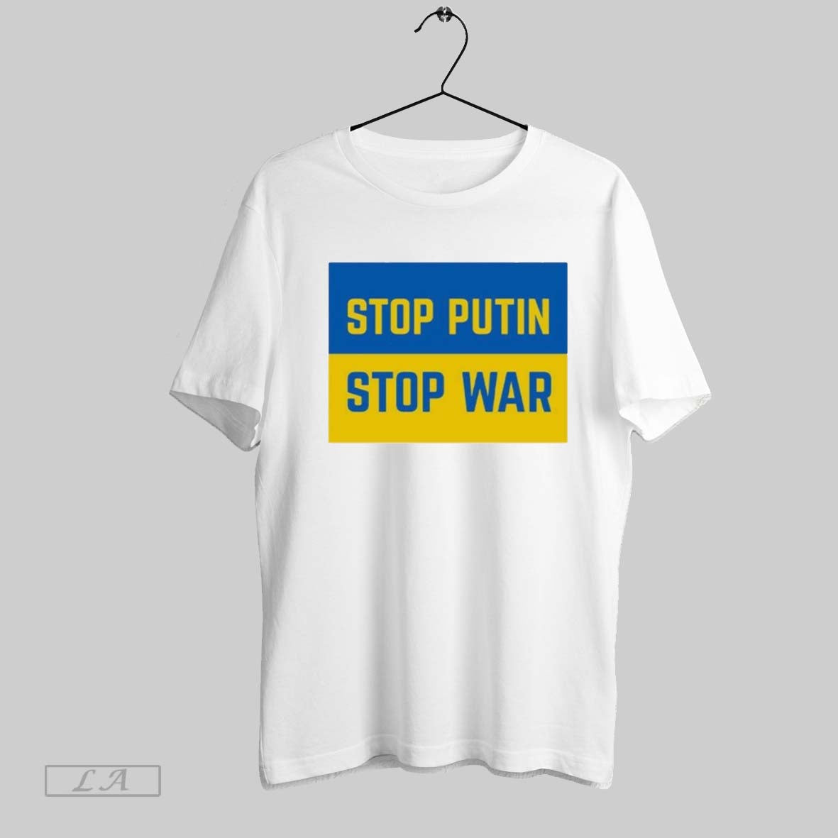 Top Stop Putin Stop War Support Ukraine Blue Yellow T Shirt Sweatshirt Hoodie Shirt