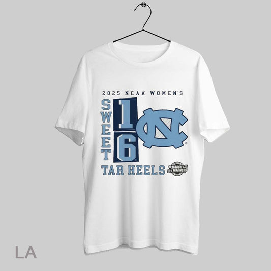 Top Sweet 16 North Carolina Tar Heels 2025 Ncaa Womens Basketball Tournament March Madness No Look Pass T Shirt Sweatshirt Hoodie Shirt