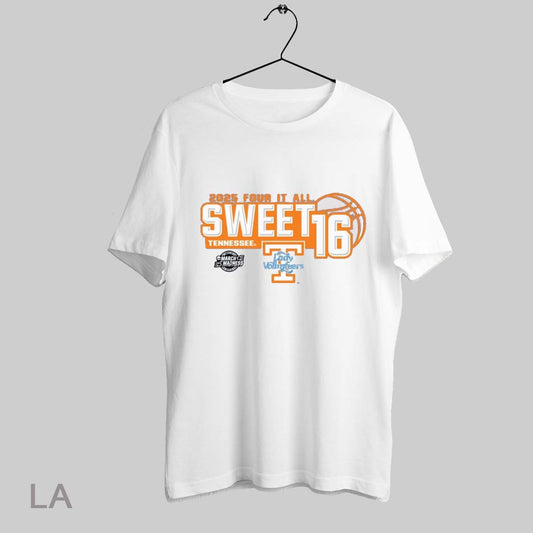 Top Tennessee Lady Vols 2025 Four It All Sweet Sixteen Ncaa Tournament March Madness T Shirt Sweatshirt Hoodie Shirt