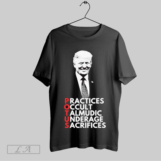 Top Teslas Donald Trump Potus Practices Occult Talmudic Underage Painting T Shirt Sweatshirt Hoodie Shirt