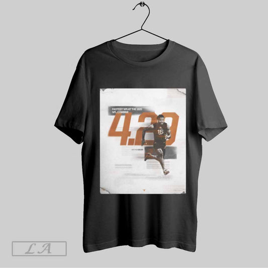 Top Texas Longhorns Football Matthew Golden Fastest At The 2025 Nfl Combine 4 29 40 Yard Dash Poster T Shirt Sweatshirt Hoodie Shirt
