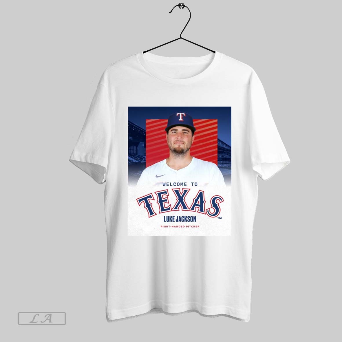 Top Texas Rangers Welcome To Texas Signed Right Handed Pitcher Luke Jackson One Year Contract Poster T Shirt