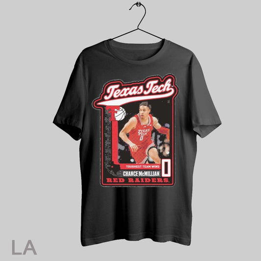 Top Texas Tech Basketball Official Nil Chance Mcmillian Action Shot T Shirt Sweatshirt Hoodie Shirt