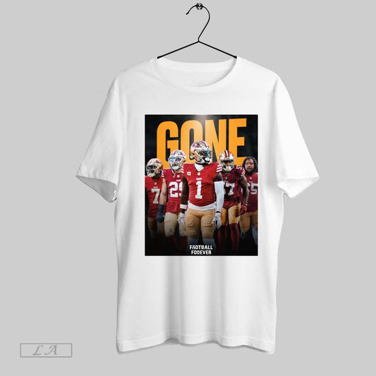 Top The 49ers Have Seen A Bevy Of Players Depart The Bay This Offseason Deebo Samuel Dre Greenlaw Charvarius Ward Poster T Shirt Sweatshirt Hoodie Shirt