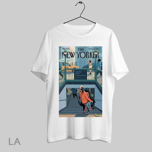Top The New Yorker Mar 31 2025 R Kikuo Johnsons Upstairs Downstairs T Shirt Sweatshirt Hoodie Shirt