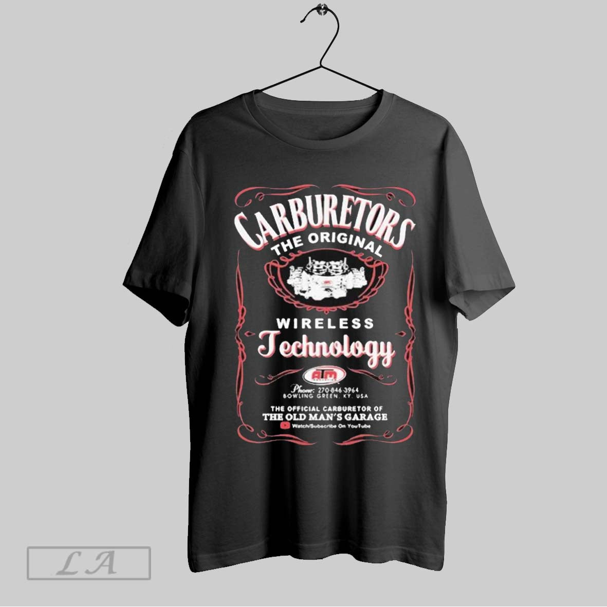 Top The Old Man Garage Carburetor Wireless Technology Bowling Green Ky Usa T Shirt Sweatshirt Hoodie Shirt