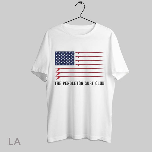 Top The Pendleton Surf Club Usa Flag T Shirt Sweatshirt Hoodie Shirt