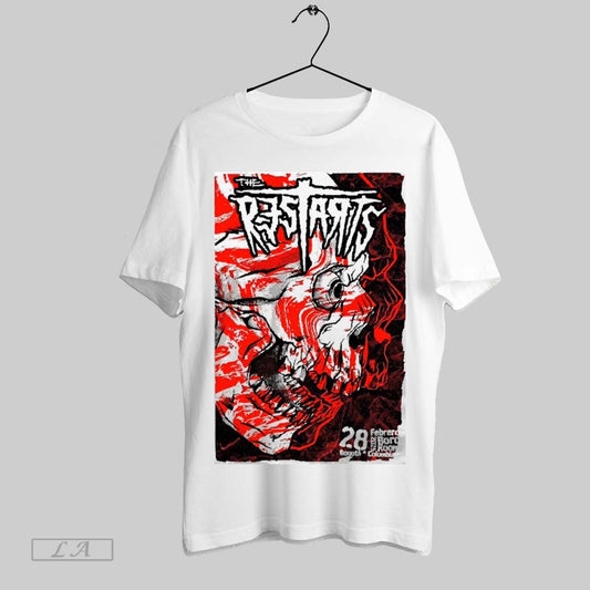 Top The Restarts Gig Poster For Show In Bogota Colombia At Boro Room On February 28 2025 Skull Art T Shirt Sweatshirt Hoodie Shirt